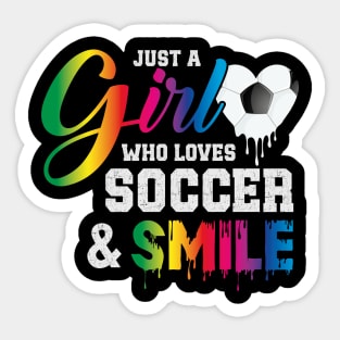 Retro-Stil Just A Girl Who Loves Soccer And Slime Sports Sticker